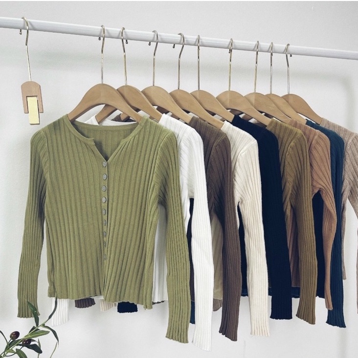 Áo Khoác Cardigan Nữ Cổ Tròn Phối Cúc Lấp Lánh Chất Len Đũa Co Dãn Tốt Êm Mềm Mại - M21110 | BigBuy360 - bigbuy360.vn