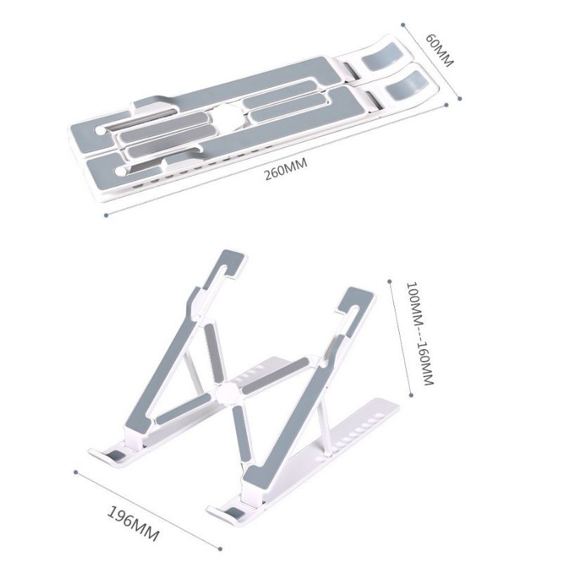 [Thanh lý - mua nhiều giá siêu tốt] Giá đỡ laptop, kệ laptop tản nhiệt 6 nấc chỉnh được độ cao, có thể gập gọn