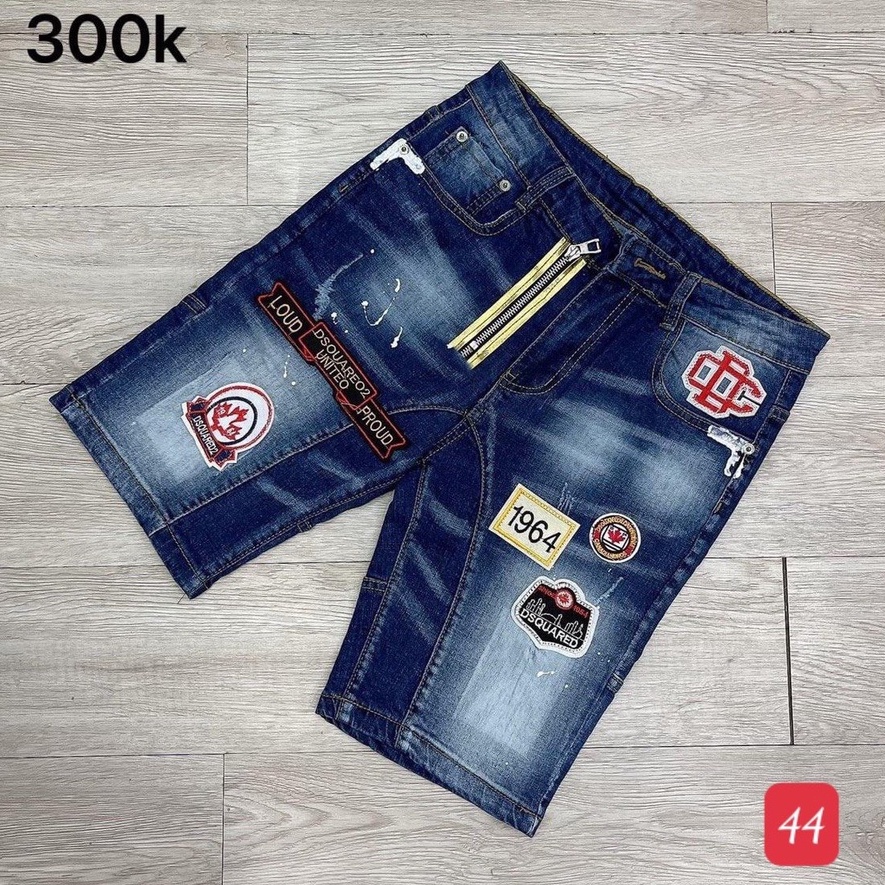Quần short jean xanh logo phong cách cao cấp - chất liệu denim co dãn tốt (from chuẩn)Lady-Hn Store88 N21