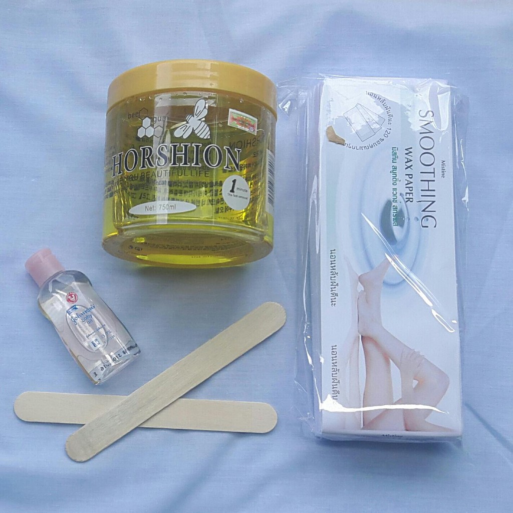 Combo 01 Gel Wax lạnh tẩy lông Horshion 750ml và 100 tờ giấy Tặng 01 dung dịch 25ml + 02 que | BigBuy360 - bigbuy360.vn
