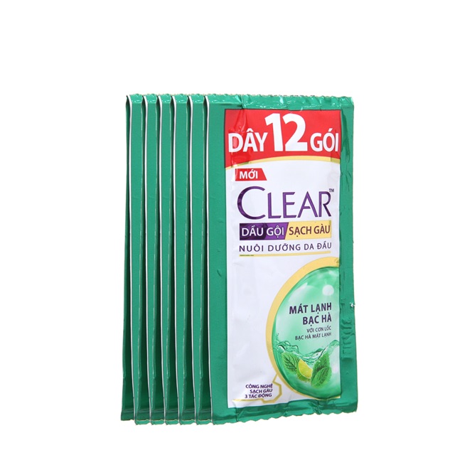 Dây 12 gói dầu hội CLEAR 6g hsd nhập liên tục