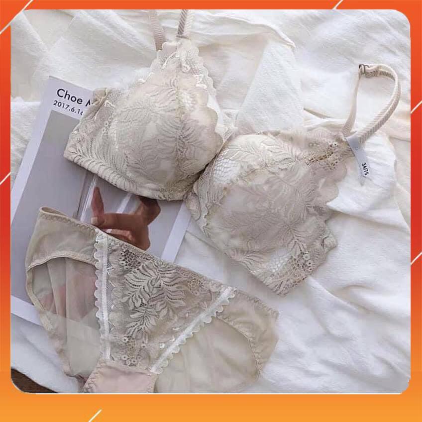 Set bộ đồ lót nữ ren cao cấp áo không gọng cup chéo, đệm mút siêu mềm nâng đẩy tối đa. Mã B19020