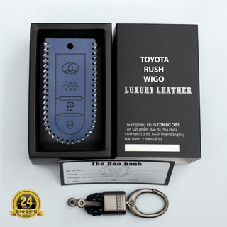 Bao Da Chìa Khóa Toyota Rush 2018-2020, Wigo 2020 [ Bảo Hành 2 năm] Da bò 100%
