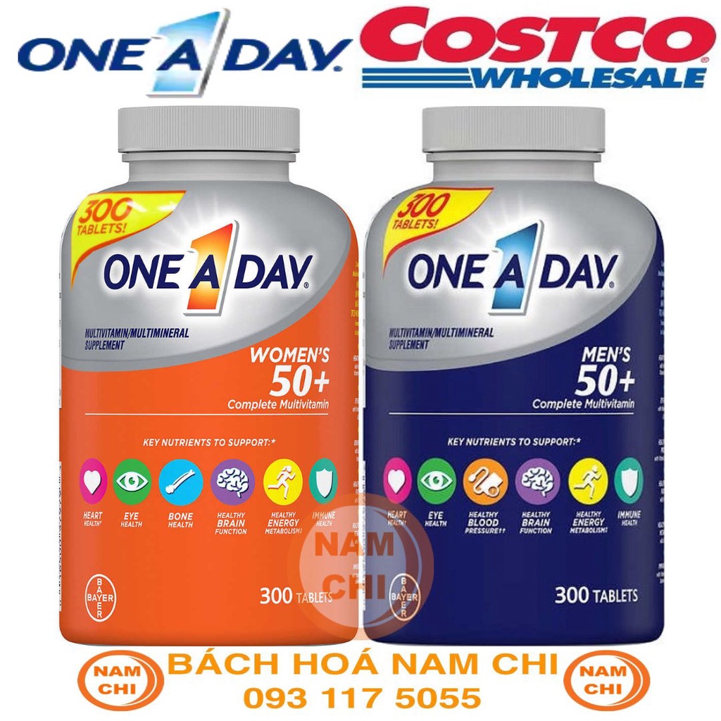 [TRÊN 50 TUỔI] Viên Uống Bổ Sung Vitamin Tổng Hợp One A Day Cho Nữ 300 Viên (CHUẨN COSTCO USA)