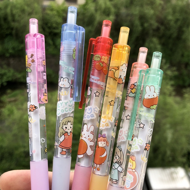Bút gel Bút Bi Mực Đen Ngòi 0.5mm Kiểu Hàn Quốc Xinh Xắn Cho Học Sinh