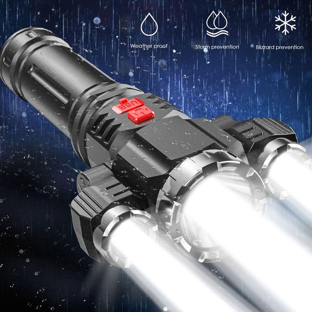 Đèn Pin Bằng ABS Sạc USB Thiết Kế Tiện Lợi Dễ Dùng