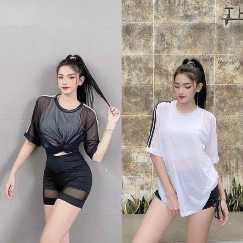 Áo tanktop lưới siêu rẻ ⚡ 𝗫𝗮̉ 𝗸𝗵𝗼 ⚡ Áo tập gym nữ vải thun, mềm mịn, thoáng khí