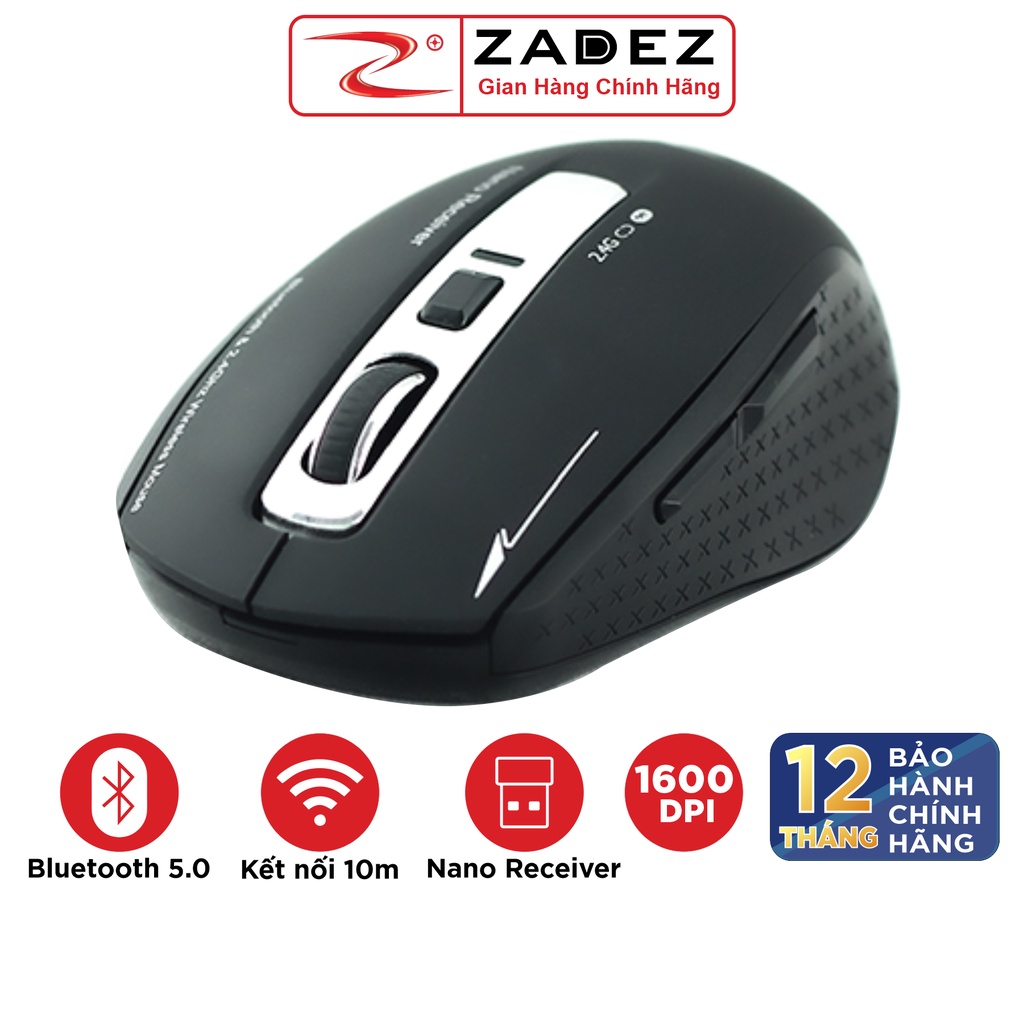 [Mã BMBAU50 giảm 10% đơn 99k] Chuột Không Dây Bluetooth ZADEZ M350 Hàng Chính Hãng