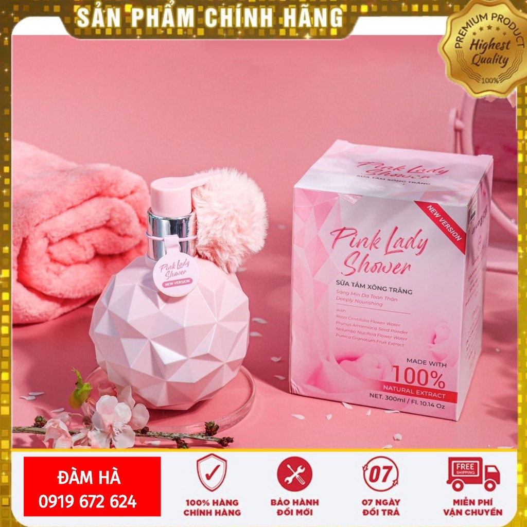 Sữa tắm xông trắng Pink Lady Chuẩn