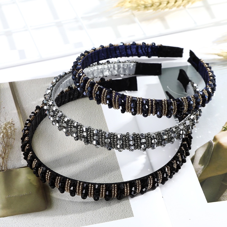 Băng đô đính hạt pha lê phong cách sang trọng thời trang Hàn Quốc cho nữ