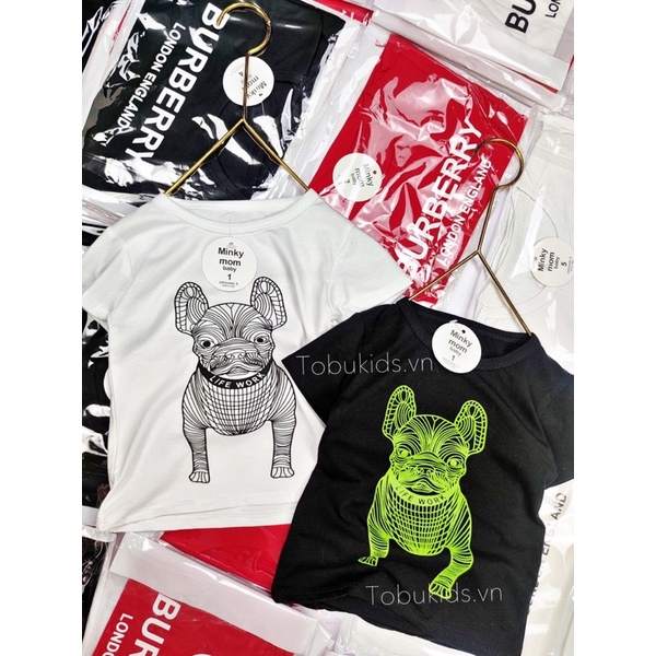 Áo Thun, Áo Phông Tay Lỡ Bé Trai Bé Gái Unisex Hình Chó Phong Cách Hàn Quốc Cotton Hàn Quốc Tobukids.vn