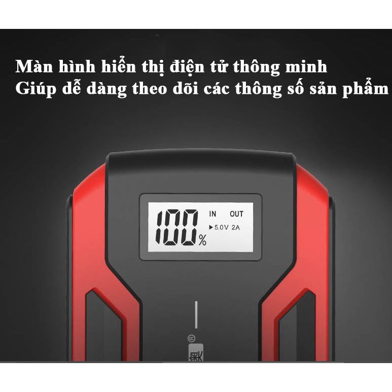 Bộ kích điện bình ắc quy ô tô SABO 20.000 mAh- Bộ đề nổ đa năng tích hợp pin dự phòng