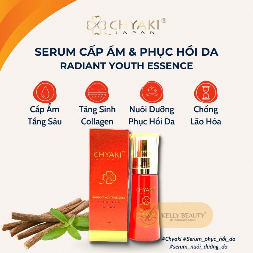 Tinh Chất Phục Hồi CHYAKI 50ml – Phục Hồi, Giữ Ẩm, Làm Sáng và Săn Chắc Da | KELLY BEAUTY