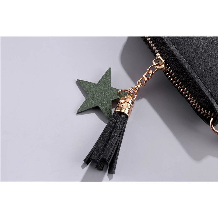 [Có Clip Thật]Ví Dài 5 Màu Khóa Kéo Phong Cách Hàn Quốc