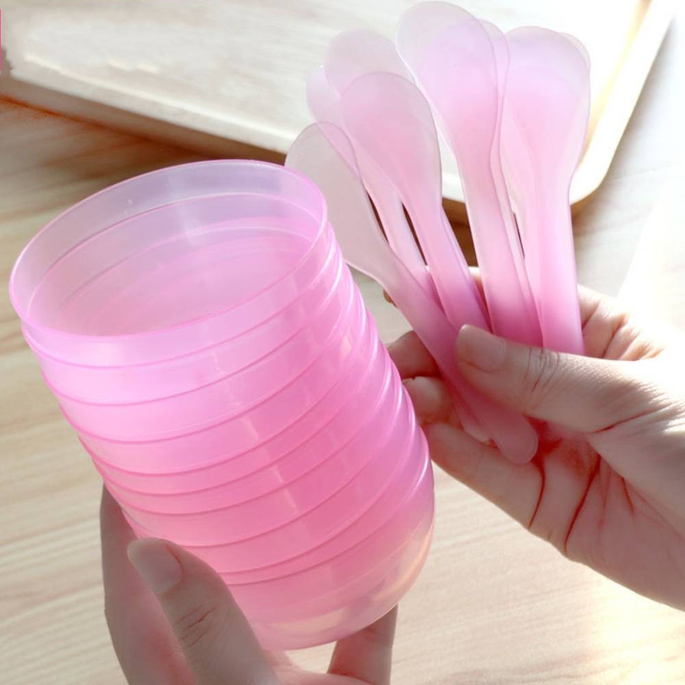 Bộ Dụng Cụ Tự Trộn Mặt Nạ 2 Trong 1 Gồm Bát / Muỗng / Tô Trộn / Cọ Silicone Trộn / Muỗng