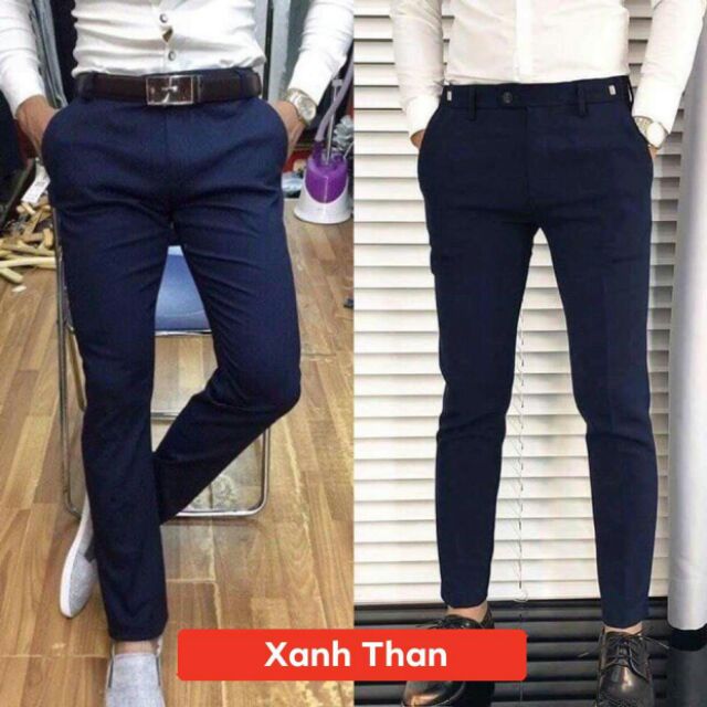Quần âu nam đen công sở form đẹp, chất Kate Hàn co dãn nhẹ | BigBuy360 - bigbuy360.vn