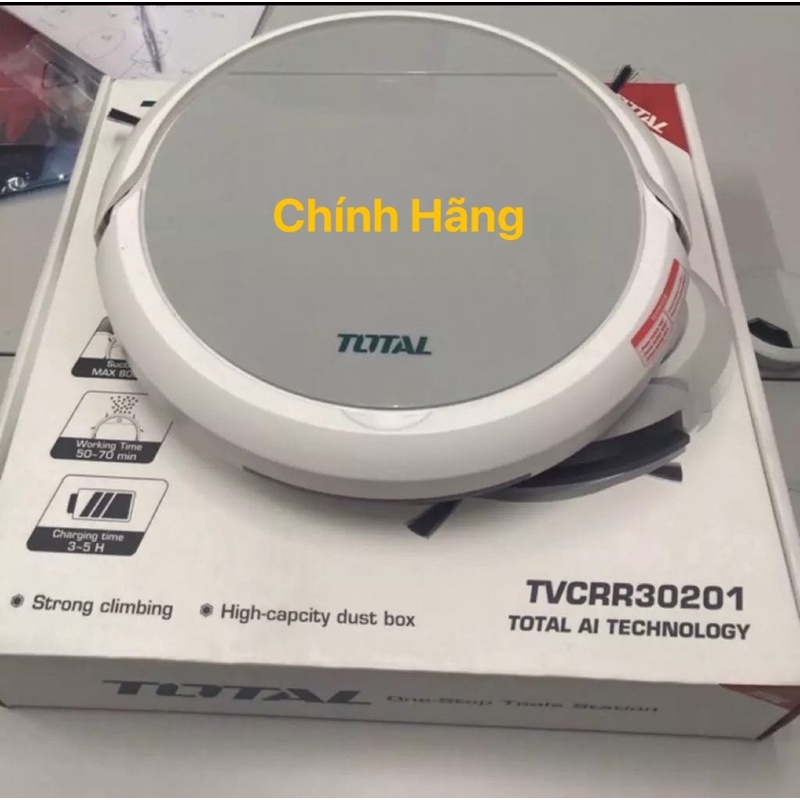 TOTAL Máy hút bụi tự động dùng pin TVCRR30201 (Cam kết Chính Hãng 100%)