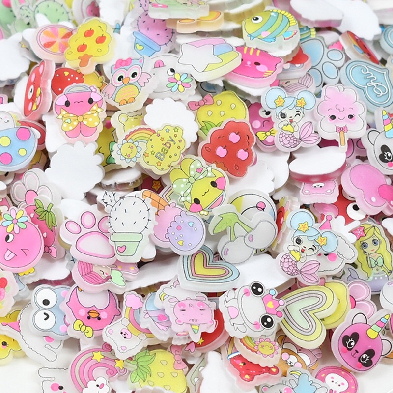 Set 10 Charm Hoa, Quả, Con Vật, Đồ Vật Nhiều Mẫu