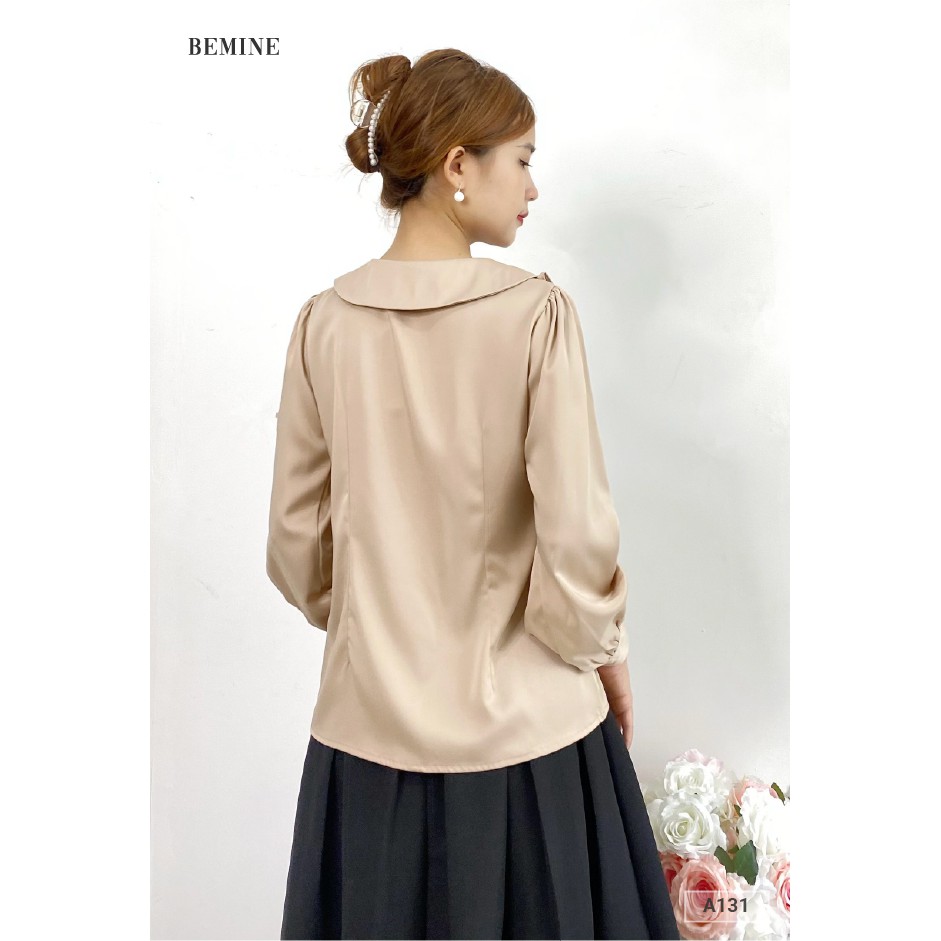 Áo sơ mi nữ cổ sen bèo ngực tay dài phong cách thời trang BEMINE A131DA