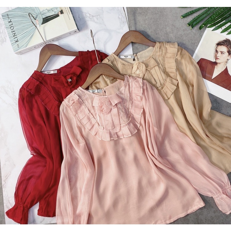 Áo tơ kèm tag hoa