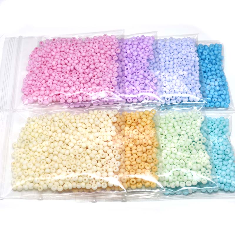 Set 500 hạt thủy tinh 3mm dùng làm đồ trang sức