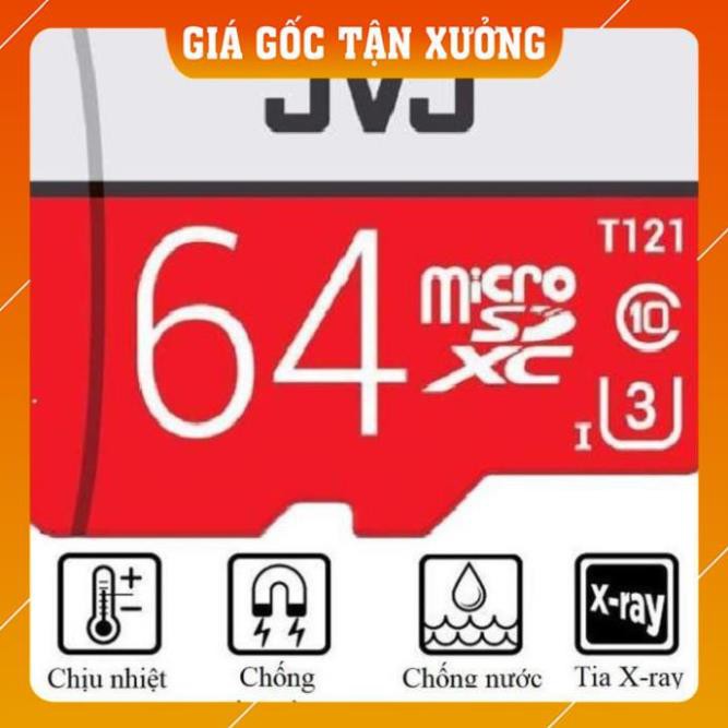 [GIÁ SỐC] Thẻ nhớ 64G Pro JVJ U3 Class 10 – chuyên dụng cho CAMERA, BH 5 năm, 1 đổi 1 | BigBuy360 - bigbuy360.vn