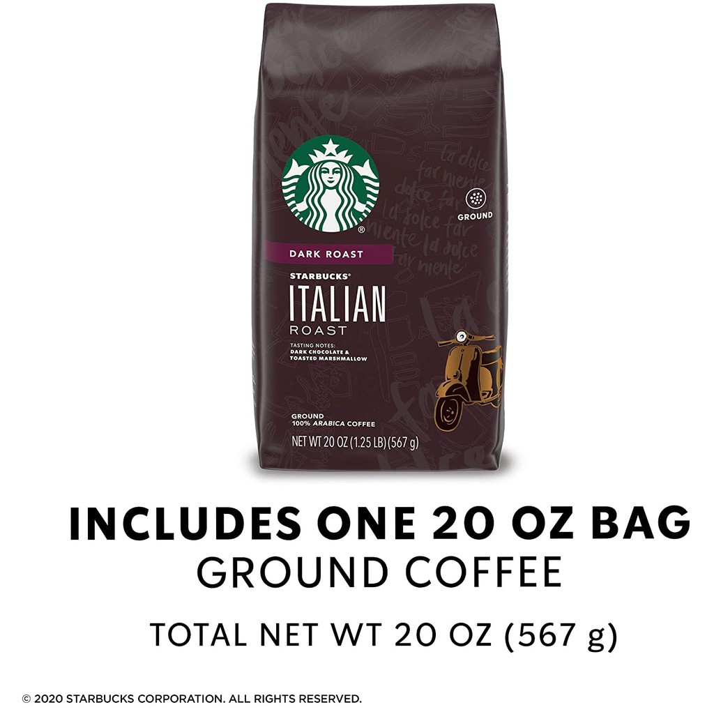 Cà phê Starbucks rang xay sẵn 100% Arabica Coffee gói 567g [Hàng Mỹ]