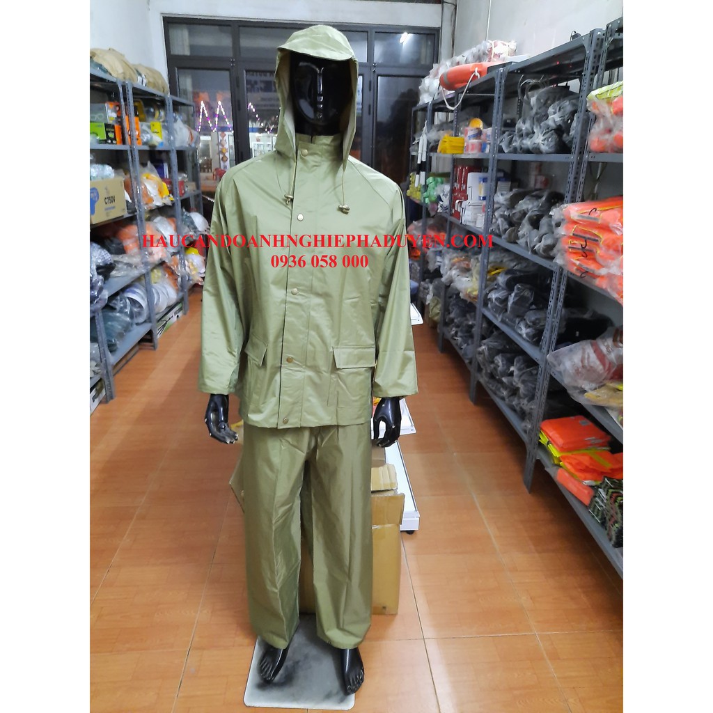 Bộ quần áo mưa màu cỏ úa, hàng đẹp