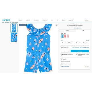 Jumpsuit bé gái Carter xuất xịn