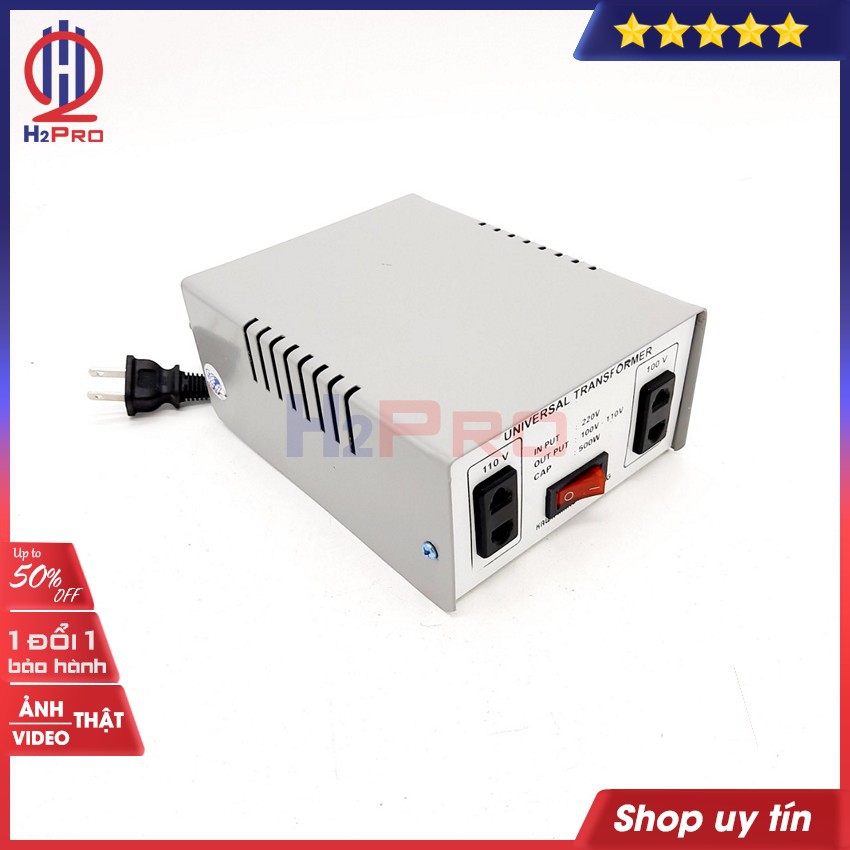 Bộ đổi nguồn 220V sang 110V-100V hoặc đổi nguồn 110V sang 220V KAWA H2Pro 500W cao cấp, chất lượng cao-an toàn