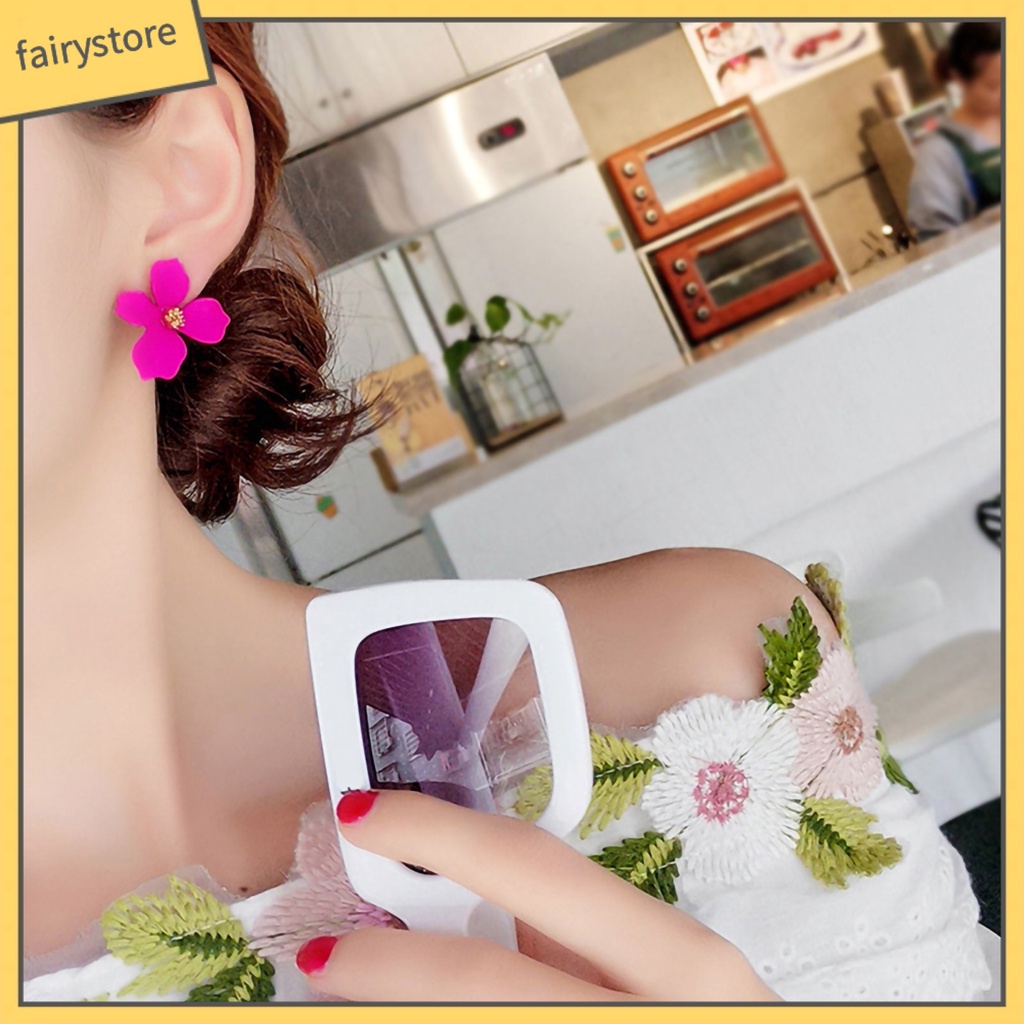 Set 2 khuyên tai hình bông hoa xinh xắn thời dễ thương cho nữ