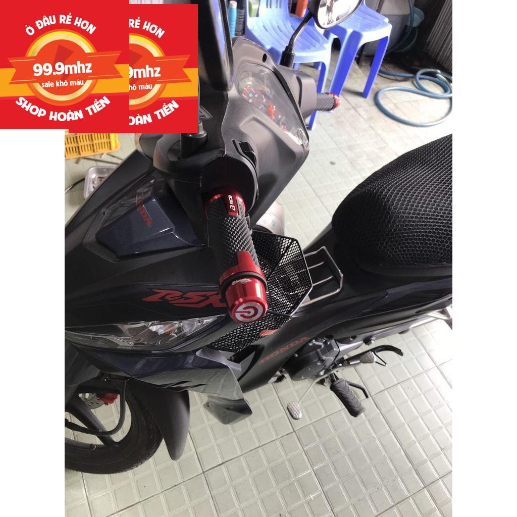 Combo Bao tay Racing Boy viền nhôm chính hãng có tem màu đỏ + Cặp gù tay lái Brembo màu đỏ