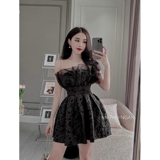 Váy xốp 2s phối bèo ngực hàng thiết kế siêu xinh(kèm ảnh thật video shop chup) | BigBuy360 - bigbuy360.vn