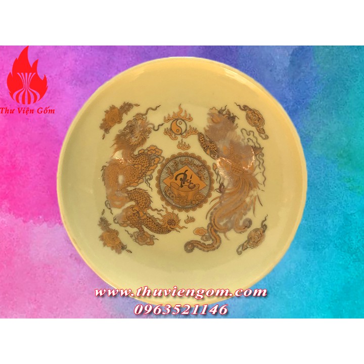 Bộ Trà mini vàng kim chuẩn gốm sứ Bát Tràng