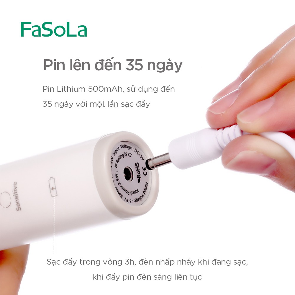 Bàn chải đánh răng điện, pin lên đến 35 ngày FASOLA FSLJY-356