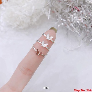 Nhẫn nữ hình bướm, nhẫn bạcNBKWJ277