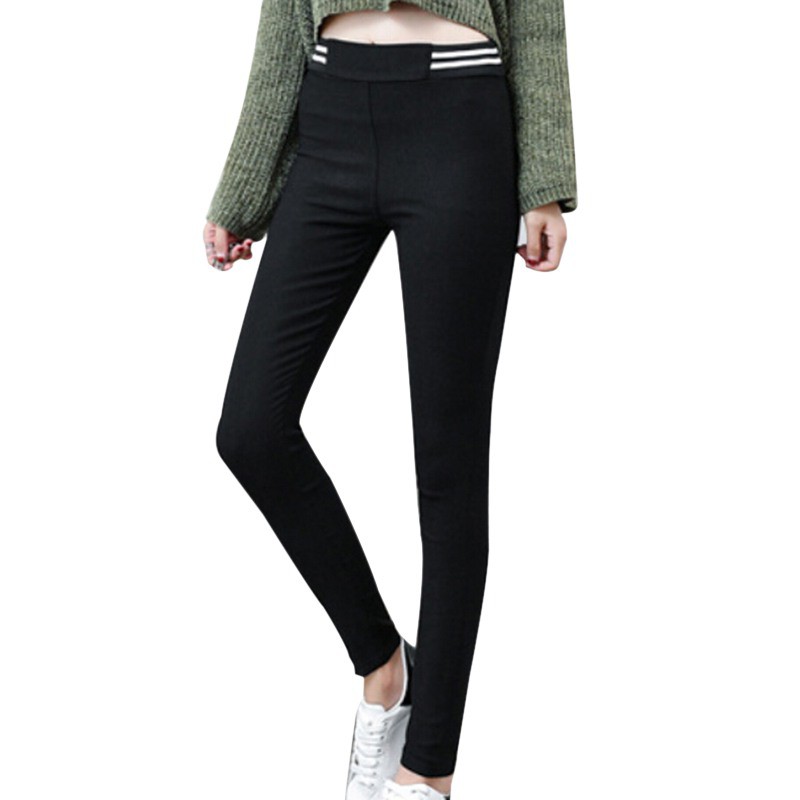 [Baywellfashion]Quần bó co giãn lưng cao màu trơn | BigBuy360 - bigbuy360.vn