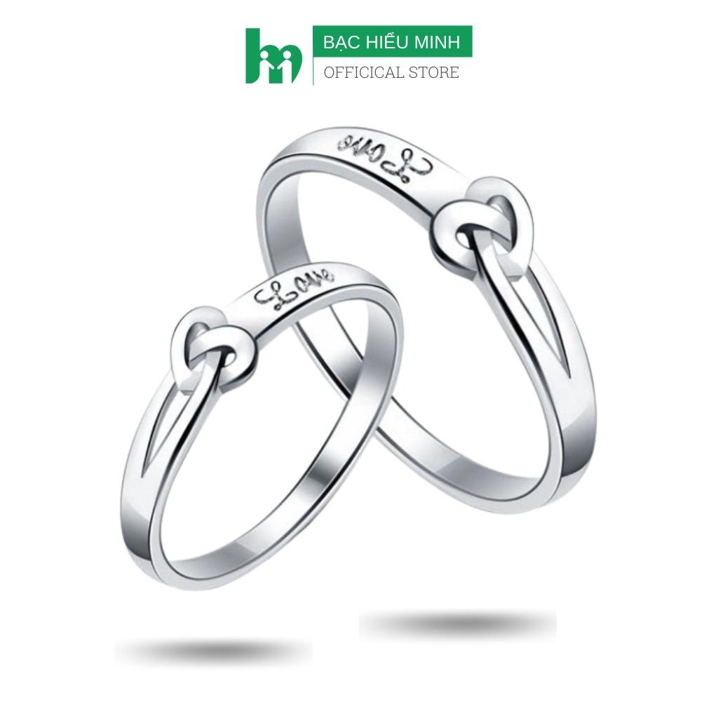 Nhẫn đôi Bạc Hiểu Minh NC136 tình yêu vĩnh cửu
