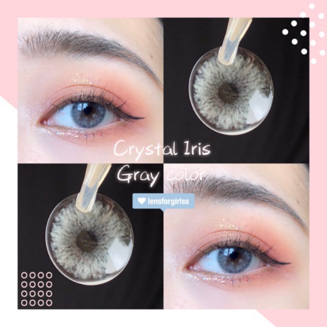 Kính áp tròng Siesta CRYSTAL IRIS GRAY dành cho mắt nhạy cảm - Pc Hydrogel (Hsd 6 tháng)