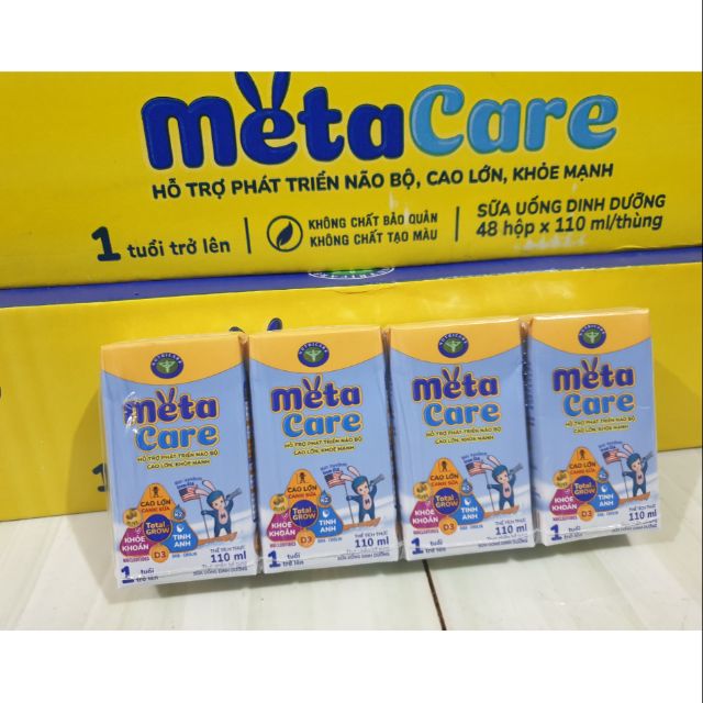 Combo 6 Lốc_ Sữa bột pha sẳn Metacare Nhãn vàng 110ml