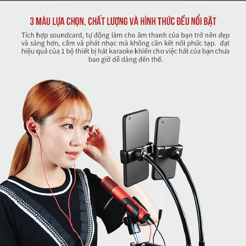 【Chính hãng】Mic thu âm đa năng chuyên nghiệp Takstar PH-130 hát karaoke, livestream, thu âm di động không cần Sound Card