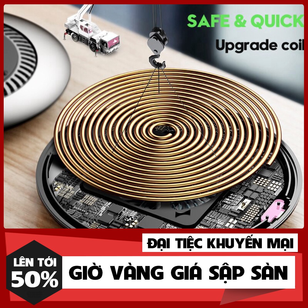 {HÀNG HOT} Sạc không dây Baseus Automatic Radiating Wireless Charger Qi Fast Wireless Charging Pad