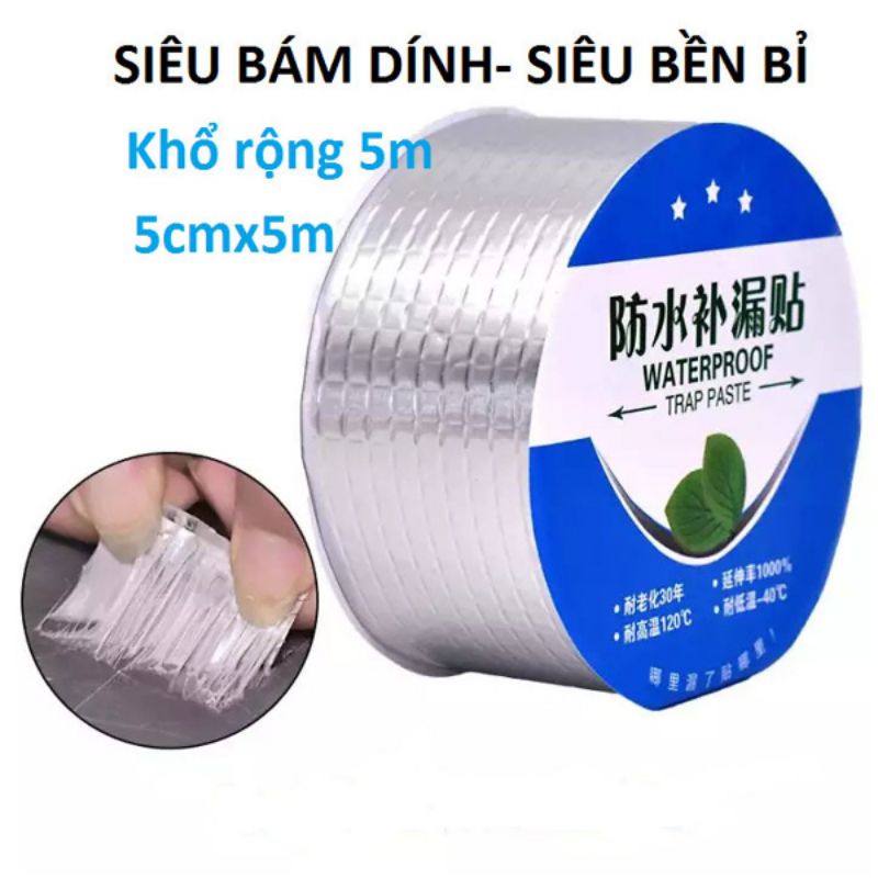 Băng keo chống thấm công nghệ nhật bản đa năng bản khổ 5 cm dài 5m