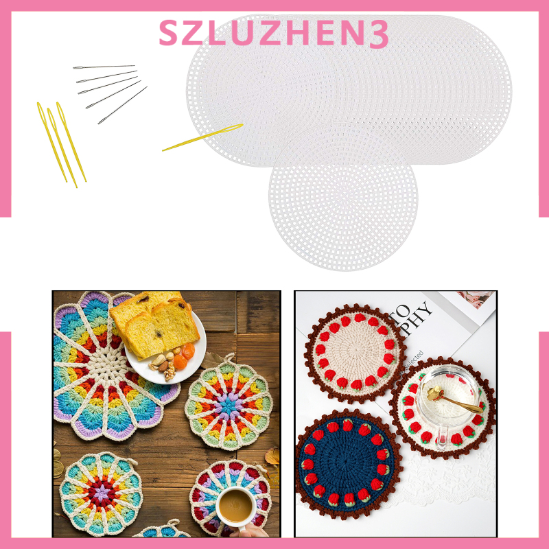 [SmartHome ] Round Plastic Canvas Sheets for Embroidery Cross Stitch Needlepoint