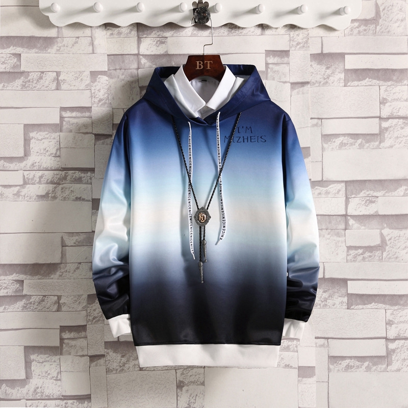 Áo hoodie tay dài màu gradient thời trang kiểu mới cho nam | BigBuy360 - bigbuy360.vn