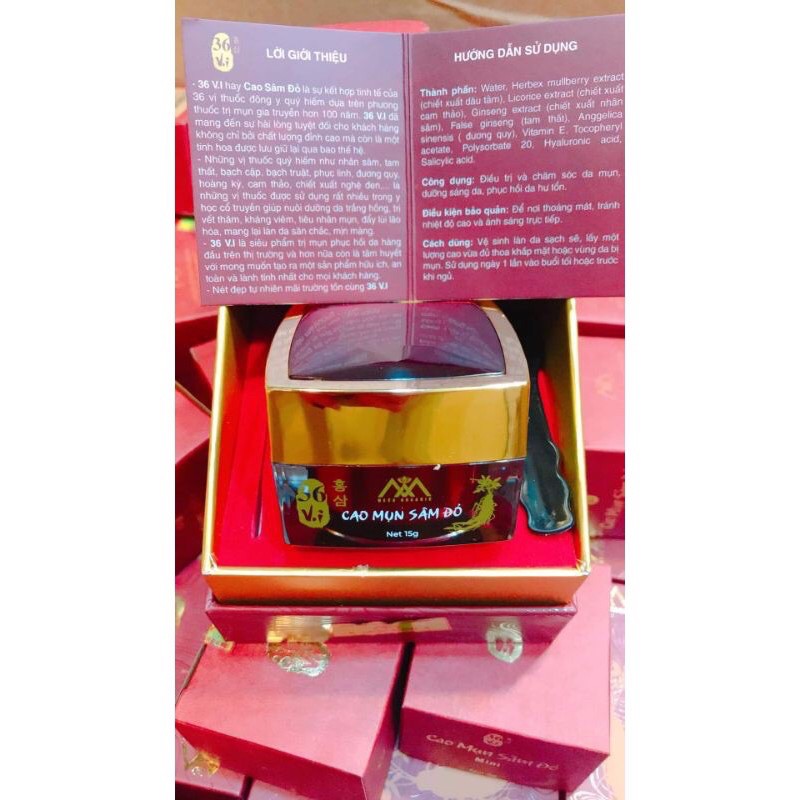 CAO MUN SÂM ĐỎ 15 g( CHÍNH HANG 100%)