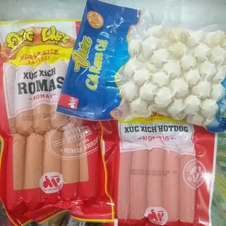 Xúc xích Đức Việt, viên cá rau củ