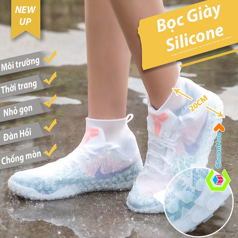 Bao Giày Đi Mưa Cao Cấp Silicone Waterproof Shoe Covers ( Giá Rẻ, Phụ Kiện Bảo Quản Giày Ủng Bọc Dày Chống Nước )