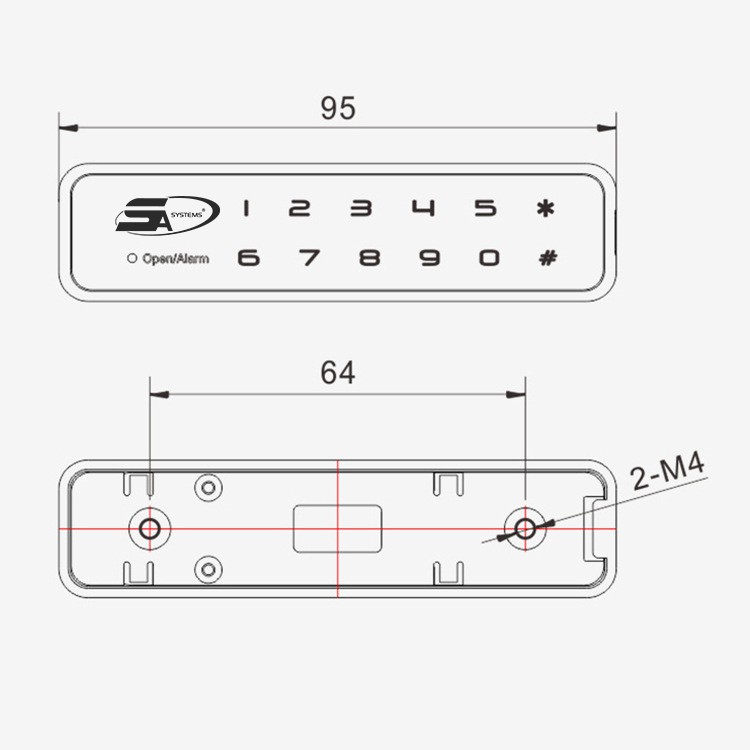 KHOÁ VÂN TAY MẬT MÃ TỦ ĐỒ NGĂN KÉO 5A F001