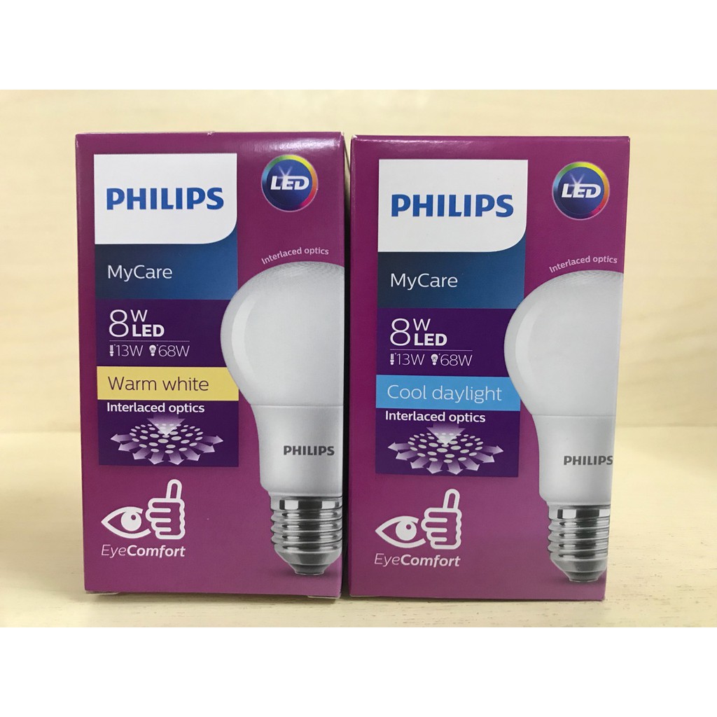 Bóng đèn Philips LED MyCare 8W 6500K E27 A60 - Ánh sáng trắng